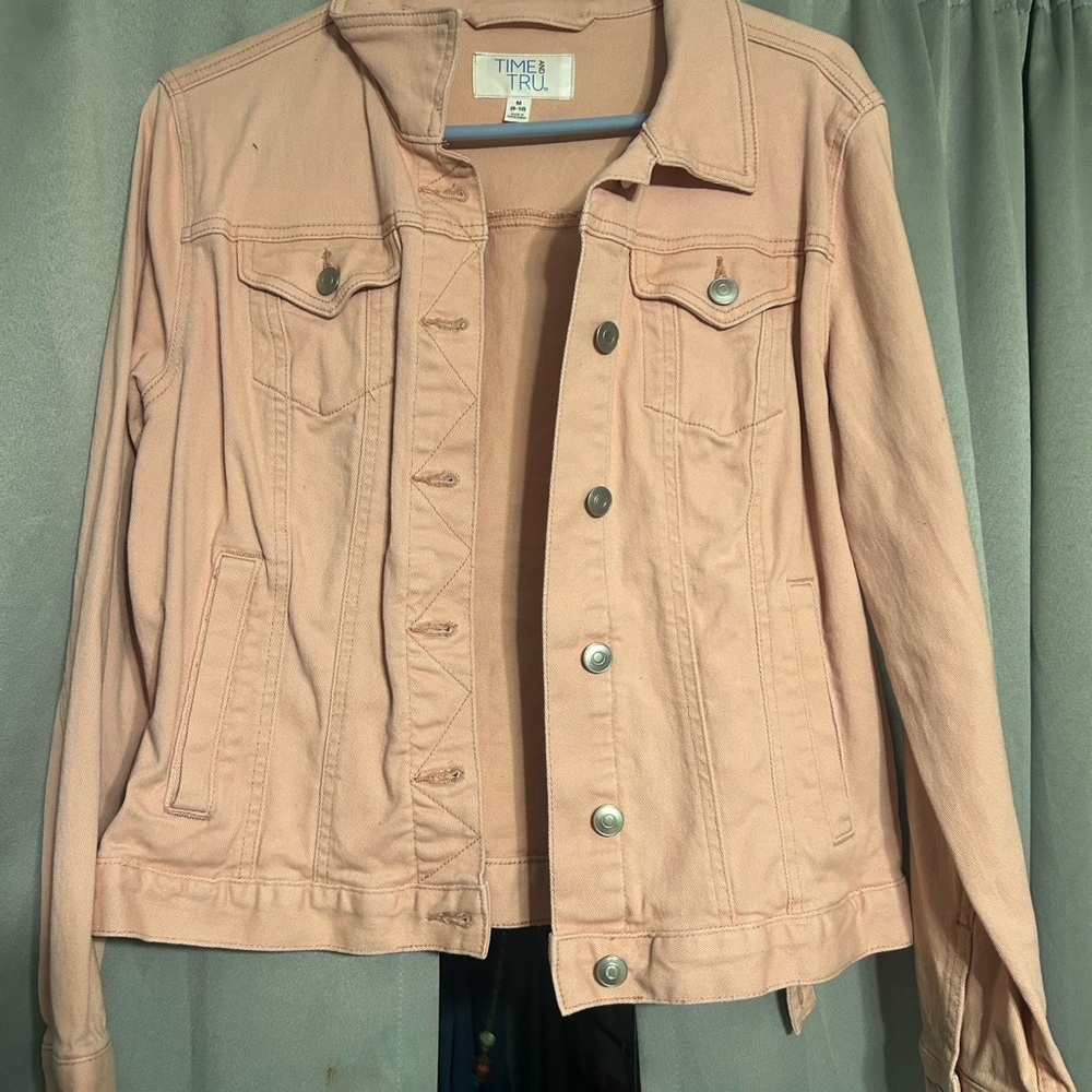 Time and Tru Women's Pink Denim Jacket